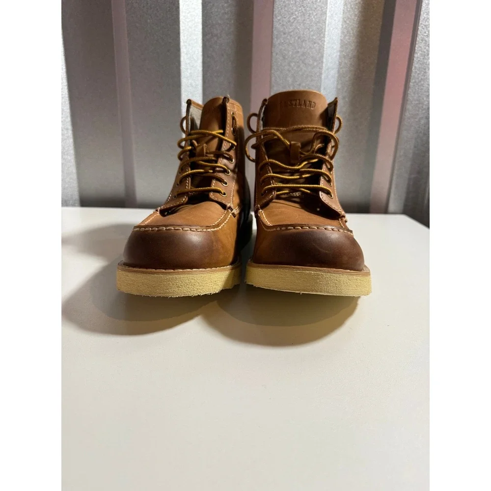 Eastland Loomis Men's‎ Brown Leather Lace Up Moc Toe Work Boots Size 11.5